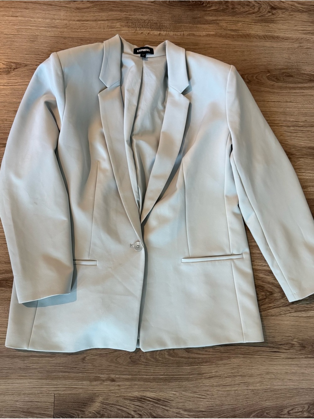 Women’s Express mint green single button tailored blazer Sz XL